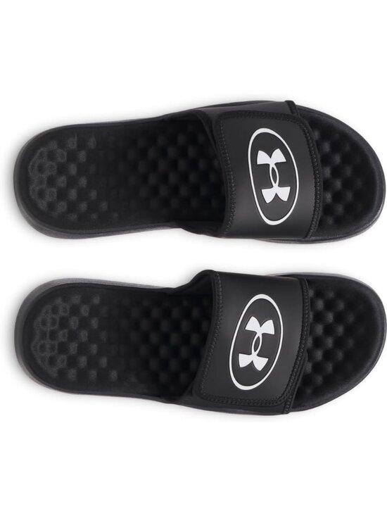 Men\'s All Black Ignite Pro Slide Comfort Soft Rubber Slip On Flat Sandal Shoes